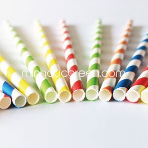 ống hút giấy nhiều màu
