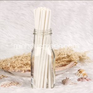 ống hút giấy trắng