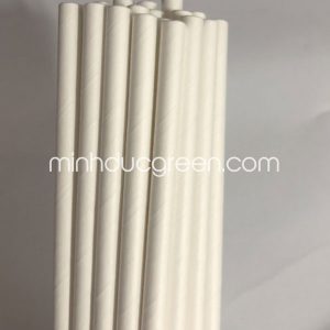 ống hút giấy trắng
